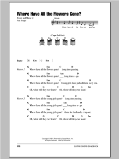 Where Have All The Flowers Gone? von Peter, Paul & Mary (Download) 