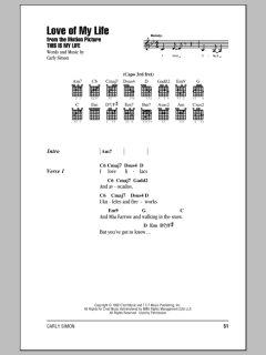 Love Of My Life von Carly Simon (Download) 
