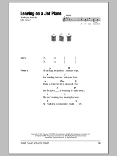Leaving On A Jet Plane von John Denver (Download) 