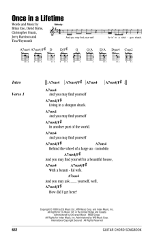 Once In A Lifetime von Talking heads (Download) 