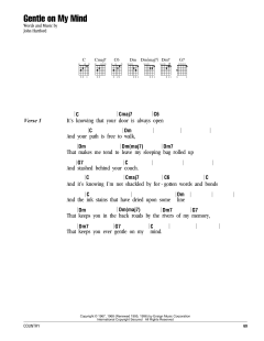 Gentle On My Mind von Glen Campbell (Download) 