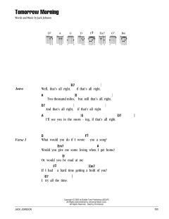 Tomorrow Morning von Jack Johnson (Download) 