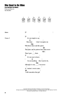 She Used To Be Mine von Sara Bareilles (Download) 