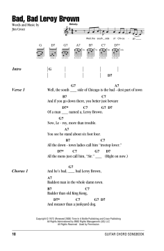 Bad, Bad Leroy Brown von Jim Croce (Download) 