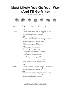 Most Likely You Go Your Way von Bob Dylan (Download) 