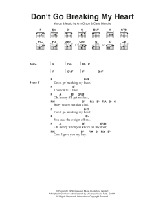 Don't Go Breaking My Heart von Elton John (Download) 