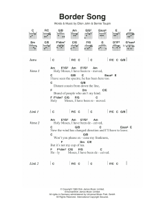 Border Song von Elton John (Download) 