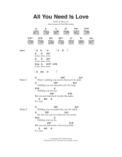 All You Need Is Love von The Beatles (Download) 