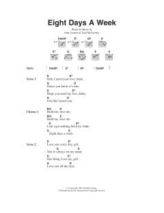 Eight Days A Week von The Beatles (Download) 