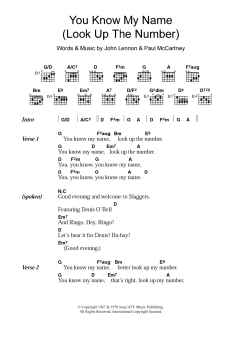 You Know My Name (Look Up The Number) von The Beatles (Download) 