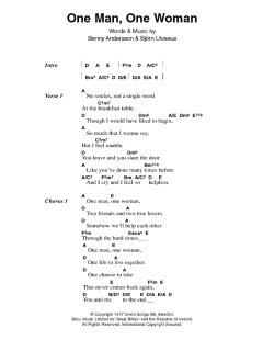 One Man, One Woman von ABBA (Download) 