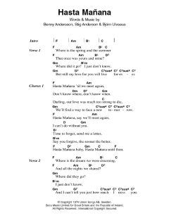 Hasta Manana von ABBA (Download) 