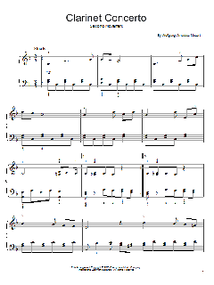 Clarinet Concerto (Second Movement) von Wolfgang Amadeus Mozart (Download) 