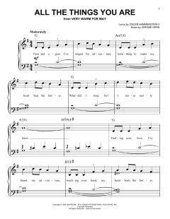 All The Things You Are von Jerome Kern (Download) 