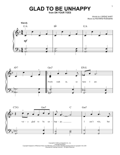 Glad To Be Unhappy von Lorenz Hart (Download) 