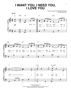 I Want You, I Need You, I Love You von Elvis Presley (Download) 