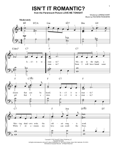 Isn't It Romantic? von Lorenz Hart (Download) 