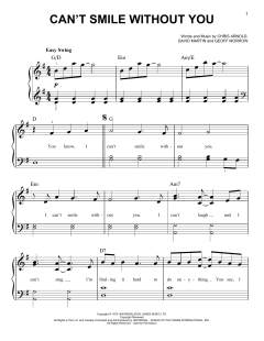 Can't Smile Without You von Barry Manilow (Download) 