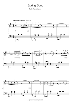 Spring Song, from Songs Without Words, Op.62 von Felix Mendelssohn (Download) 