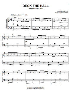 Deck The Hall [Ragtime version] von Traditional Welsh Carol (Download) 