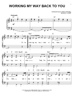 Working My Way Back To You von The Four Seasons (Download) 