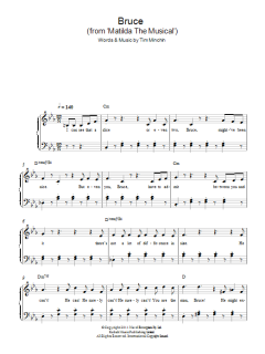 Bruce ('From Matilda The Musical') von Tim Minchin (Download) 