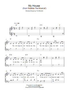My House ('From Matilda The Musical') von Tim Minchin (Download) 