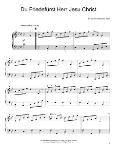 Du Friedefurst Herr Jesu Christ von Johann Sebastian Bach (Download) 