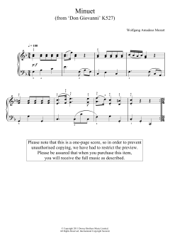 Minuet von Wolfgang Amadeus Mozart (Download) 