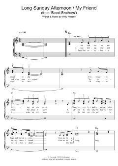 Long Sunday Afternoon/My Friend von Willy Russell (Download) 