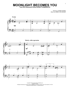 Moonlight Becomes You von Johnny Burke (Download) 