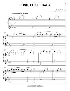Hush, Little Baby [Classical version] von Carolina Folk Lullaby (Download) 