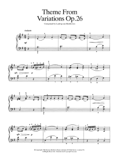 Theme from Variations Op. 26 von Ludwig van Beethoven (Download) 