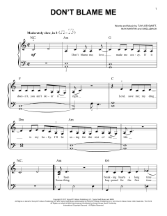 Don't Blame Me von Taylor Swift (Download) 