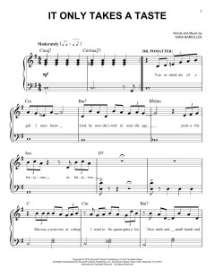 It Only Takes A Taste von Sara Bareilles (Download) 