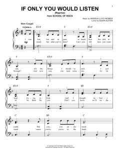If Only You Would Listen (Reprise) von Glenn Slater (Download) 