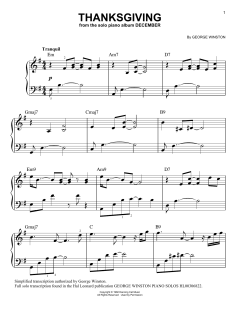 Thanksgiving von George Winston (Download) 