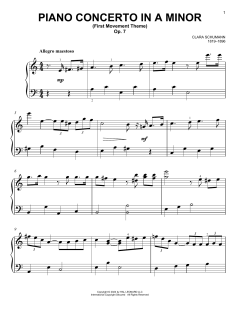 Piano Concerto In A Minor, Op. 7, First Movement (Download) 