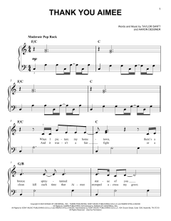 thanK you aIMee von Taylor Swift (Download) 