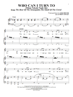 Who Can I Turn To (When Nobody Needs Me) von Tony Bennett (Download) 