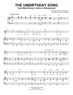 The Unbirthday Song von Al Hoffman (Download) 