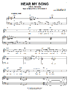 Hear My Song [Solo version] von Jason Robert Brown (Download) 