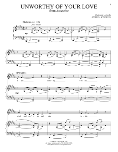 Unworthy Of Your Love von Stephen Sondheim (Download) 