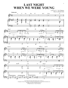 Last Night When We Were Young von Edgar Y. Harburg (Download) 