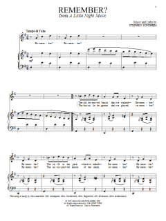 Remember von Stephen Sondheim (Download) 