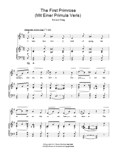 The First Primrose (Mit Einer Primula Veris) von Edvard Grieg (Download) 