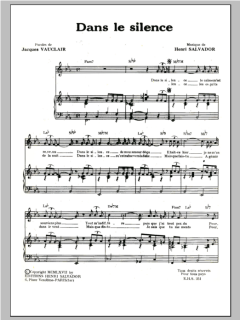 Dans Le Silence von Henri Salvador (Download) 