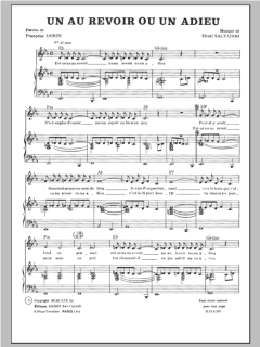 Au Revoir Ou Un Adieu von Henri Salvador (Download) 