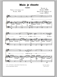 Mais Je Chante (Saudade) von Antonio Bernai (Download) 