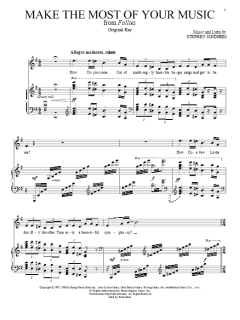 Make The Most Of Your Music von Stephen Sondheim (Download) 